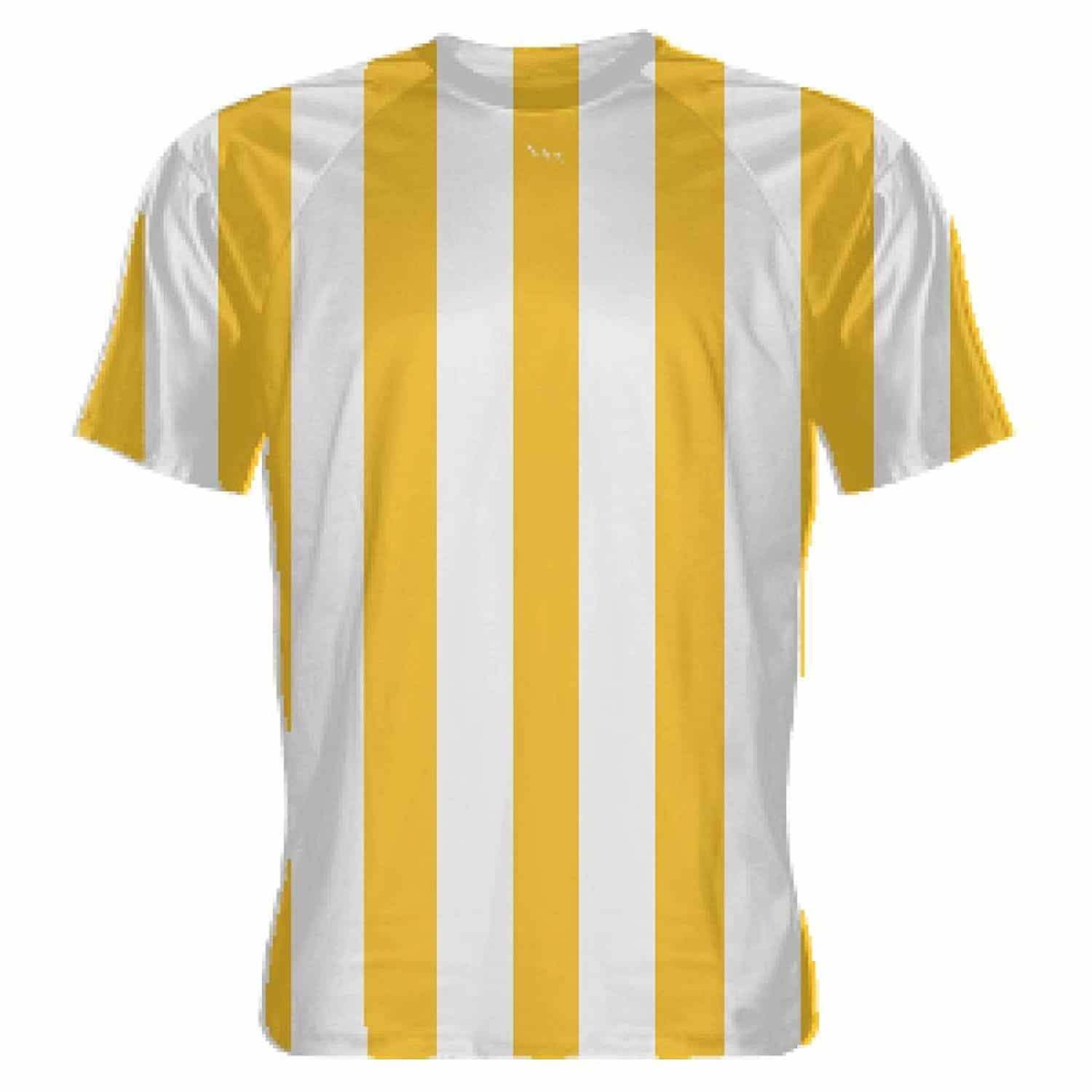 Gold and Striped Soccer Jerseys - Youth Shirts - Adult Soccer Shirts – Lightning Wear Apparel | Maryland | USA