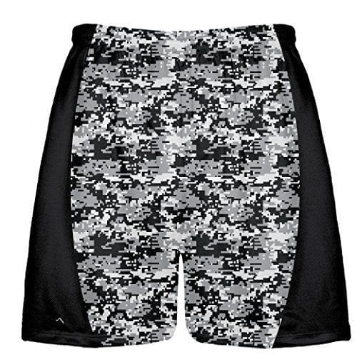 Black Digital Camouflage Lacrosse Shorts