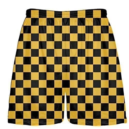 Black-Gold-Checker-Shorts