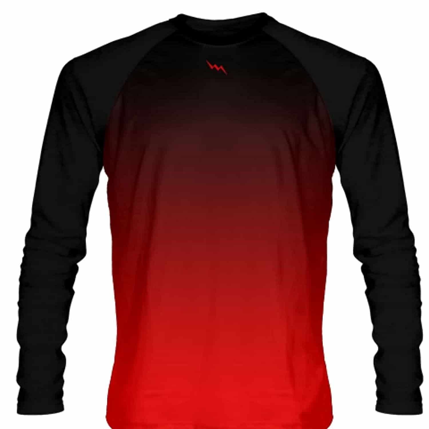 Black Red Fade Ombre Long Sleeve – Lightning Wear Apparel | Maryland | USA