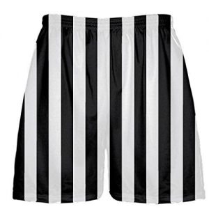 LightningWear Black and White Striped Lacrosse Shorts