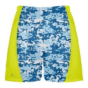 LightningWear Blue Digital Camouflage Lacrosse Shorts - Lacrosse Shorts - Youth Lax Shorts