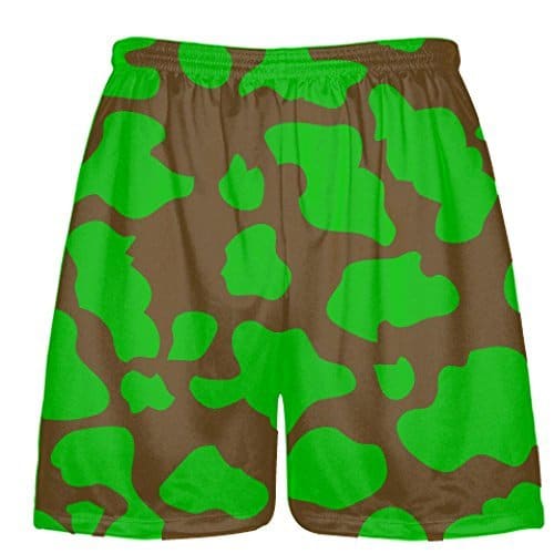 Brown Green Cow Shorts