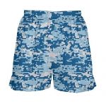 Girls Blue Digital Camouflage Shorts
