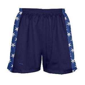 Girls Navy Blue and Stars Lacrosse Shorts