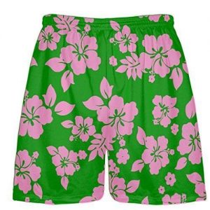 LightningWear Green Pink Hawaiian Lacrosse Shorts