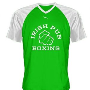 LightningWear Irish Pub Boxing T Shirt Green V Neck