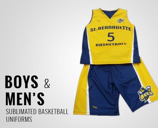 Boys and Mens Sublimated Basketball Uniforms
